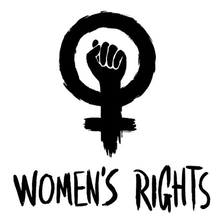 Women's Power. Women's Rights. Iconic woman's fist/symbol of female power and industry.  Vector EPSのイラスト素材