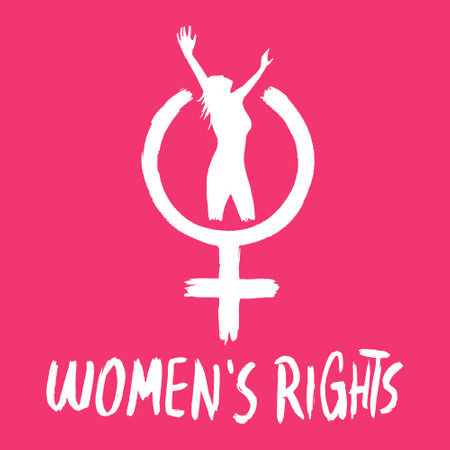 Women's Power. Women's Rights. Iconic woman's fist/symbol of female power and industry.  Vector EPSのイラスト素材