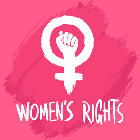 Women's Power. Women's Rights. Iconic woman's fist/symbol of female power and industry.  Vector EPSのイラスト素材