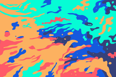 Abstract Fun Drawn Memphis Background. Vector brochure cover template design - EPSのイラスト素材