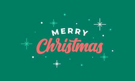 Merry Christmas lettering. Greeting card. Vector illustration.のイラスト素材