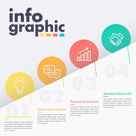 Infographic design template with place for your data. Vector illustration.の写真素材
