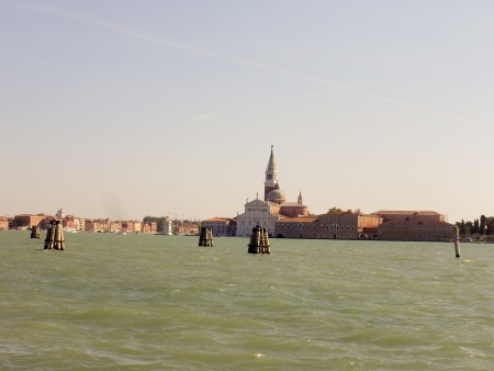 San Giorgio Maggiore Island in Venice, Italy.の写真素材