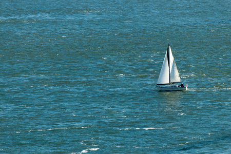 Sail boat in the bay