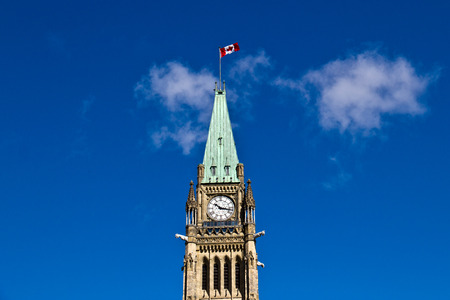 The Peace Tower of the Center Block of the Canadian Parliamentのeditorial素材