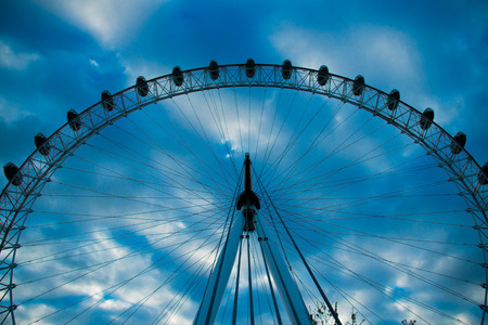 London Eye ferris wheel in London, Englandのeditorial素材