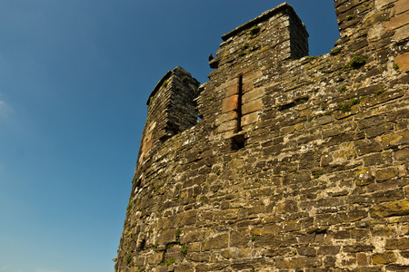 Stone tower from medieval castle fortressのeditorial素材