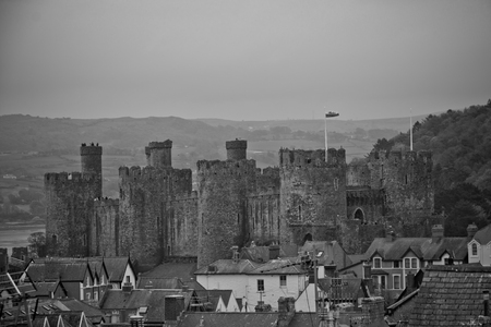 Conwy Castle located in northern Wales (UK), のeditorial素材