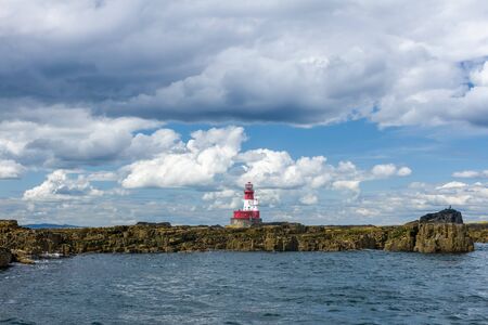 Lighthouse at one of the Farne Islandsの写真素材