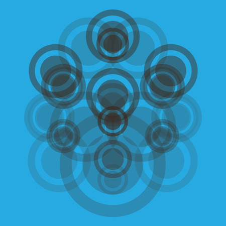 Abstraction with transparent gray circlesのイラスト素材