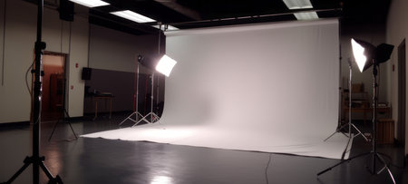 Interior room showing a photographic studioの素材