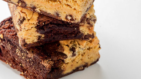 Chocolate chip cookies on a white background. Selective focus.の写真素材