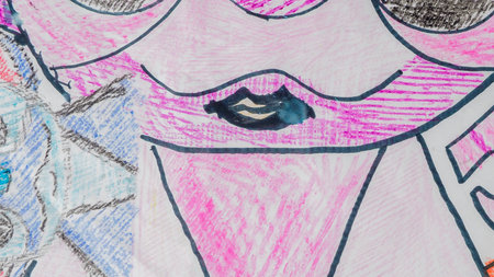 Texture, background, pattern. Cloth silk pink with a print of roses on itの写真素材