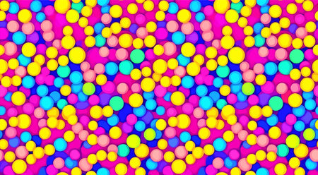 seamless pattern of colorful ballsのイラスト素材