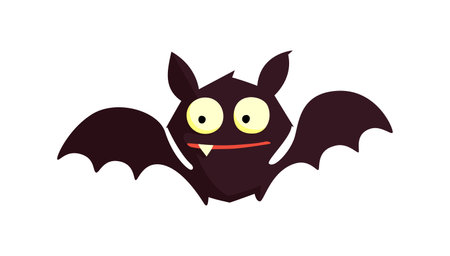 Halloween vector art of black bat .Halloween illustrationsのイラスト素材