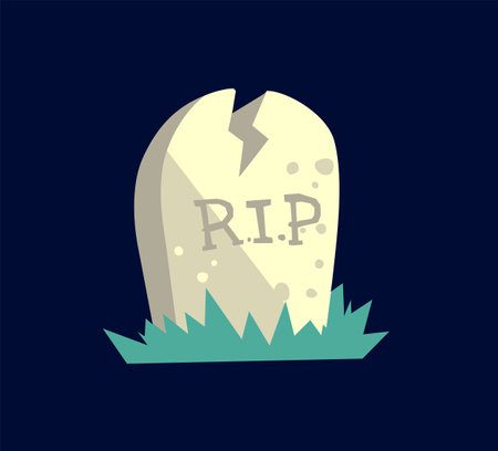 Halloween vector art of a RIP Burial .Halloween illustrationsのイラスト素材