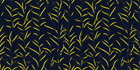 seamless pattern of yellow leavesのイラスト素材