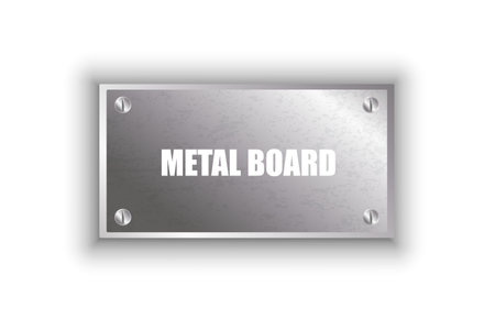 realistic metal board. screwed, full editable metal plate vector artのイラスト素材