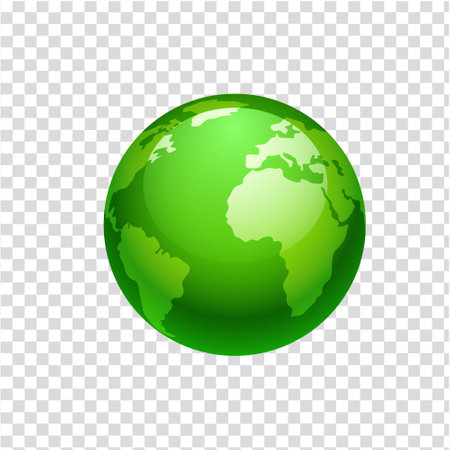 3d realistic green world plane, earth globalのイラスト素材