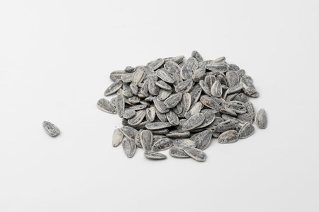 Sunflower seeds isolated on a white background