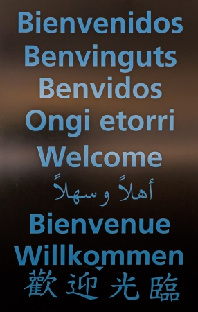 Welcome signの写真素材