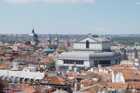 A photo of Madrid ceilings from a high point of view, Spainの写真素材