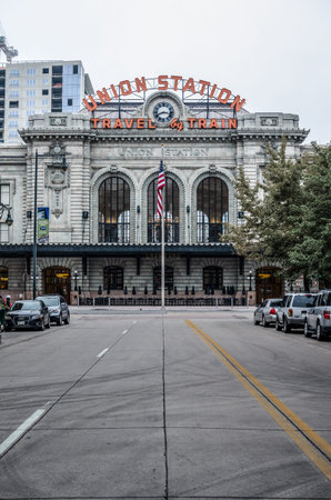 Early morning view of the front Union Station.のeditorial素材