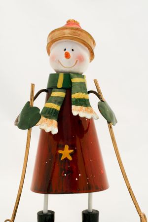 Christmas figurine isolated on white backgroundの写真素材