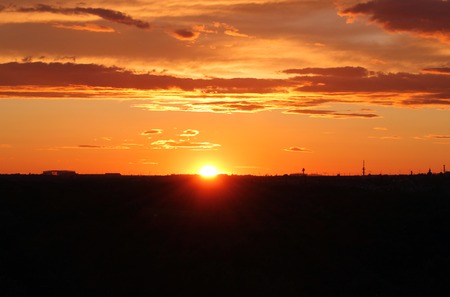 sunset / sunrise with urban silhouette sunset / sunrise with urban silhouette