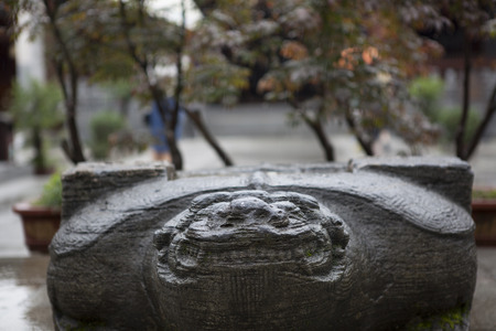 Chinese ancient architecture: the base of the monumentのeditorial素材