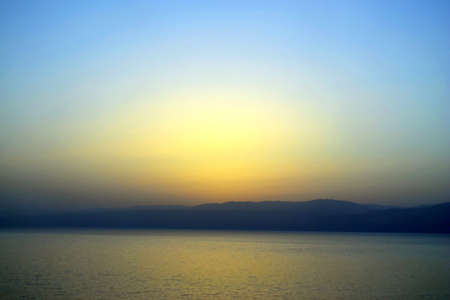 Sunrise over the Dead Seaの写真素材