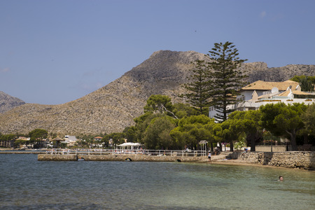 Picture of the beach in Puerto Pollensa close to the Pine Walkのeditorial素材