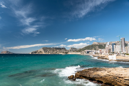 Calpe in the province of Alicante, in the background you can see Benidorm, a very touristic place for Spaniards and foreignersの写真素材