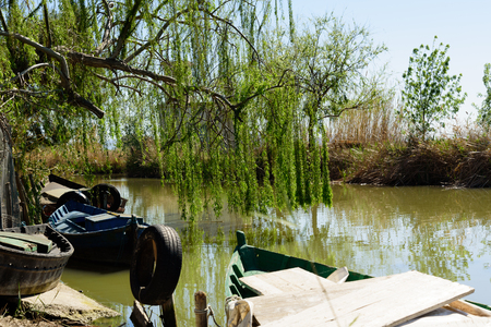 The Valencia of Albufera is a coastal lake very involved in the culture of the Valencian regionの写真素材