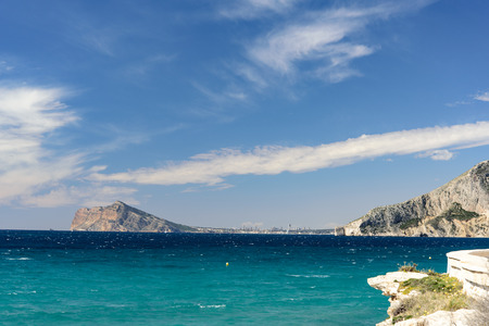 Calpe in the province of Alicante, in the background you can see Benidorm, a very touristic place for Spaniards and foreignersの写真素材