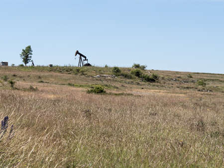 abandoned oil fields in the province of Burgos, Spainの写真素材