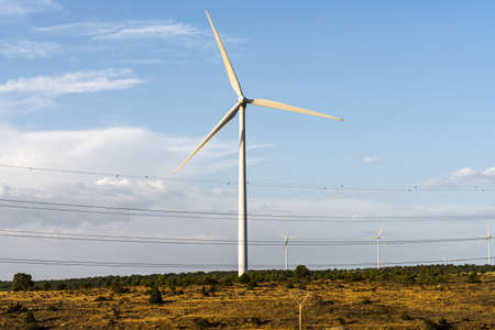 renewable energy wind turbines electricity productionの写真素材
