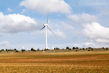 MarachÃ³n wind farm, province of Guadalajaraの写真素材