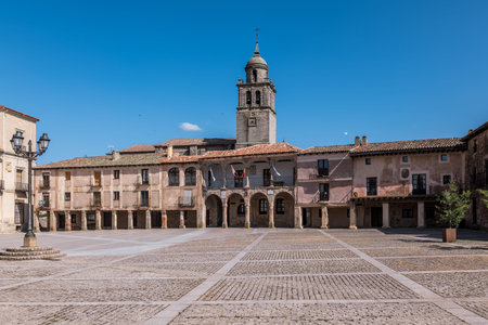 Main square of Medinaceli, a medieval town in Spainの写真素材