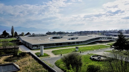 a bird's-eye view of EPFL learning centerのeditorial素材