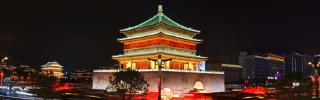 Night of the Bell Tower in Xi'an, Chinaのeditorial素材