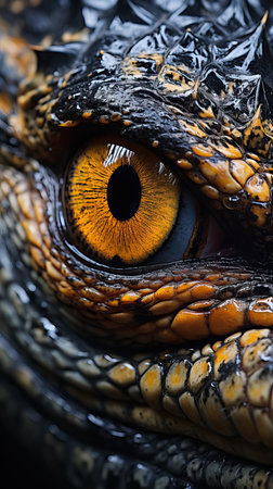 The Eye of the Reptile: A Close-Up Study, close up of an eyeの素材