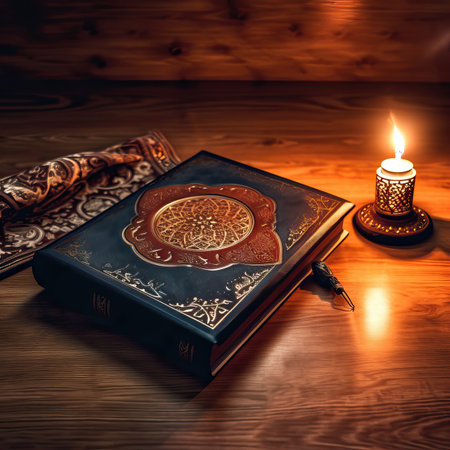 Cozy Reading Time: Books and Candles,old book and candle,Classical Design Still Life Photography with Old Books and Candlesの素材