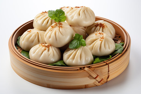 chinese steamed dumplings,chinese dim sum,A wooden platter with dumplings and dipping saucesの素材