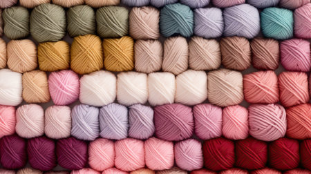 A large collection of yarn balls in various colors,balls of wool,colorful yarn balls,colorful wool yarnの素材