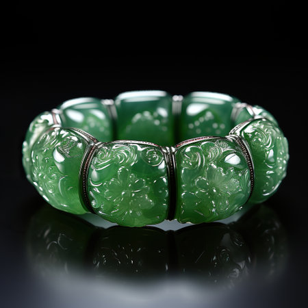 Intricate Jade Bangle: A Symbol of Elegance and Traditionの素材