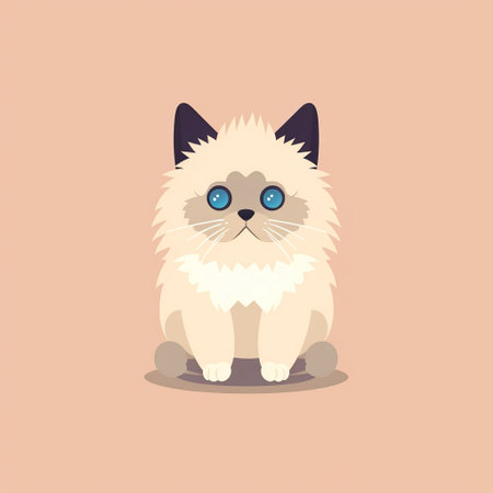 Adorable Siamese Kitten Illustrationの素材