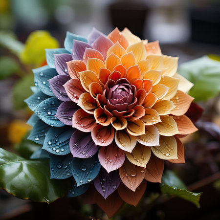 Bouquet of Joy: Handmade Colorful Paper Flowers,close up of flowerの素材