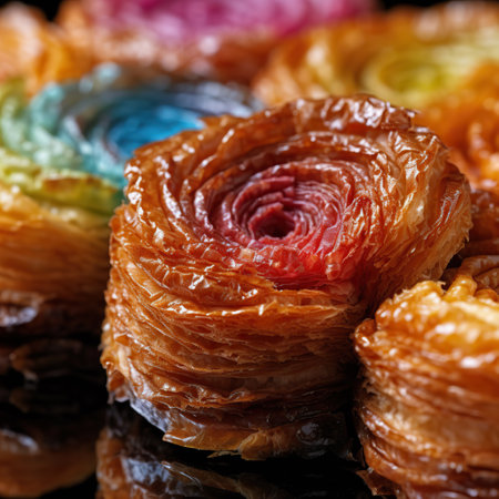 Colorful Indulgence: Rainbow Rose Pastriesの素材