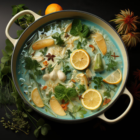 An Elegant Ensemble of Citrus and Florals for a Sumptuous Feastの素材